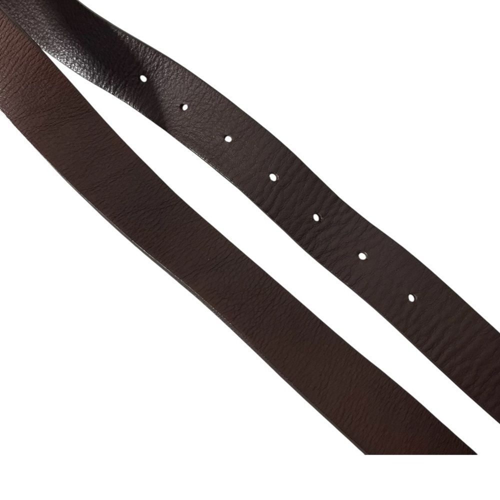 Lanvin Leather Belt Women's XS Brown Gold Tone Buckle Minimalist Classic France - Picture 10 of 15